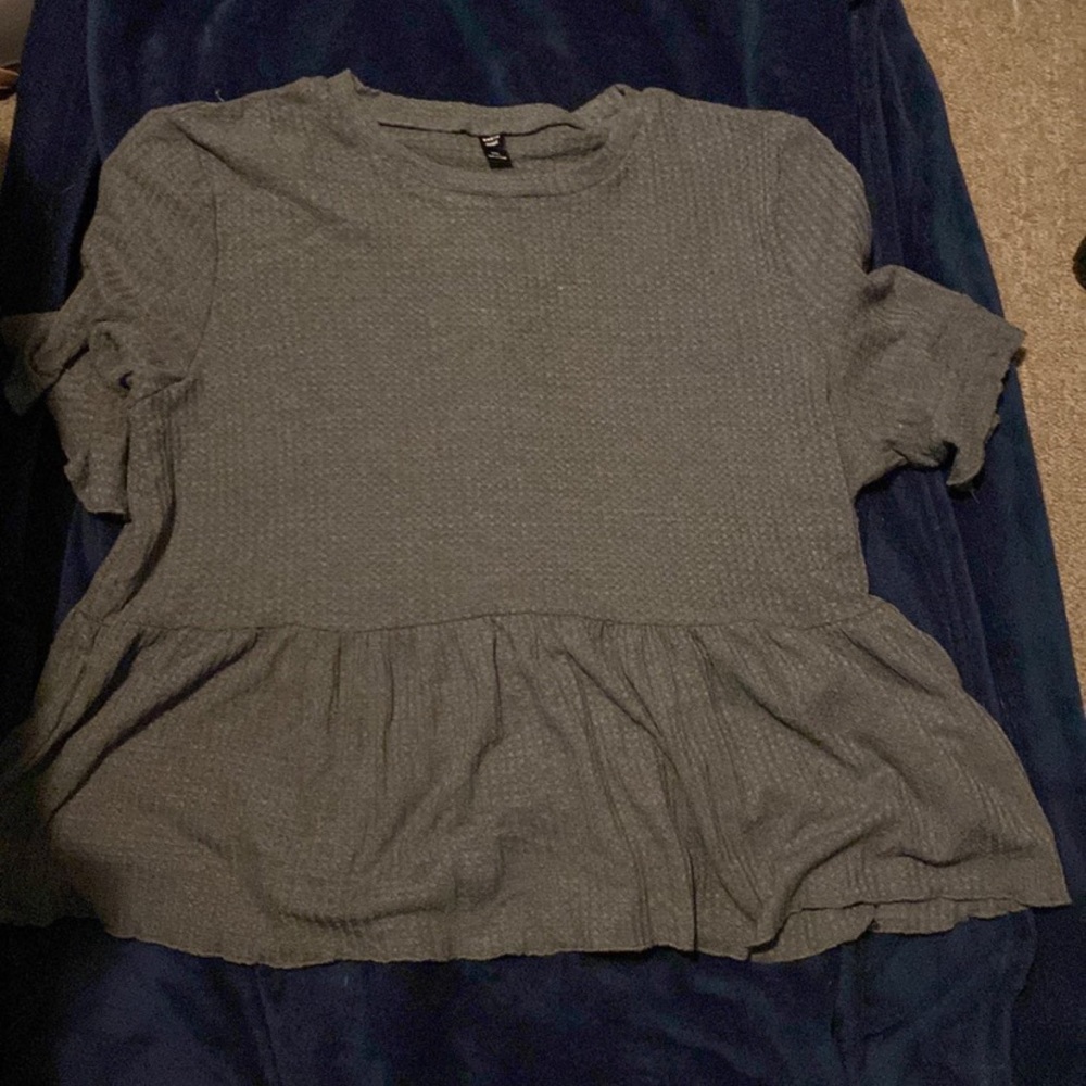 Grey Knitted Blouse